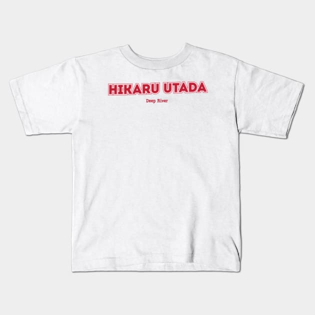 Hikaru Utada Deep River Kids T-Shirt by PowelCastStudio